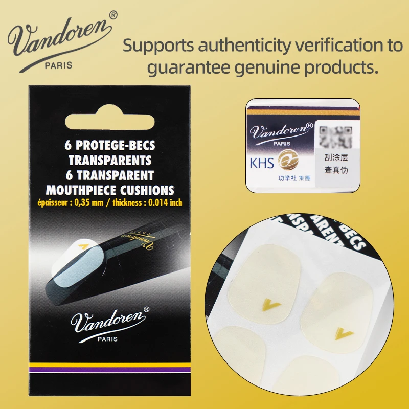French Vandoren Curved Mouthpiece for Alto and Tenor Saxophone Clarinet with Transparent Pads and Universal Fit