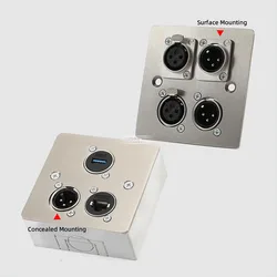 AVSSZ Stainless Steel 86 Panel Power Socket Type-D Module 1 2 3 4 Hole Aluminum Brushed Matte Blank Blank Plate Fits Neutrik