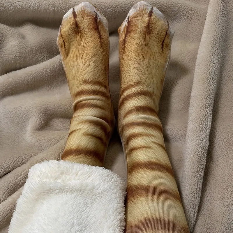 

2026 New 3D Printed Funny Animal Paw Socks