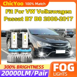 Fit For VW Volkswagen Passat B7 B8 2008-2015 2016 2017 60W Auto Fog Lamps 20000LM CSP Chips LED Fog Lights 12V 6000K White