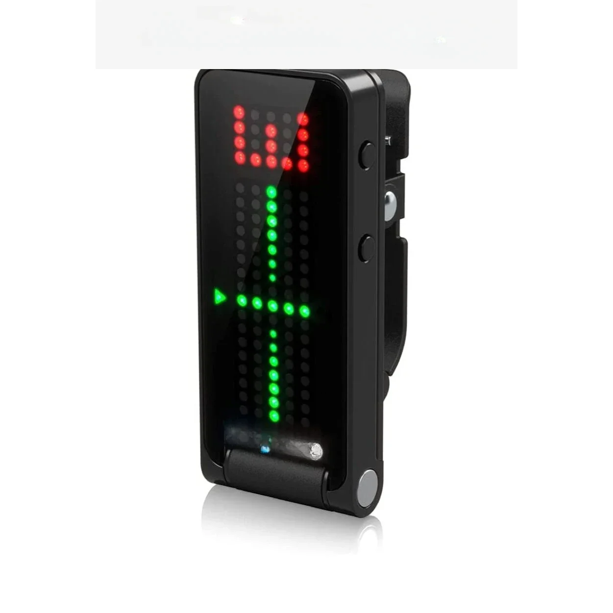 TC Electronic PolyTune Clip Clip-On Tuner with Polyphonic,Strobe and Chromatic Modes and 108 LED Matrix Display