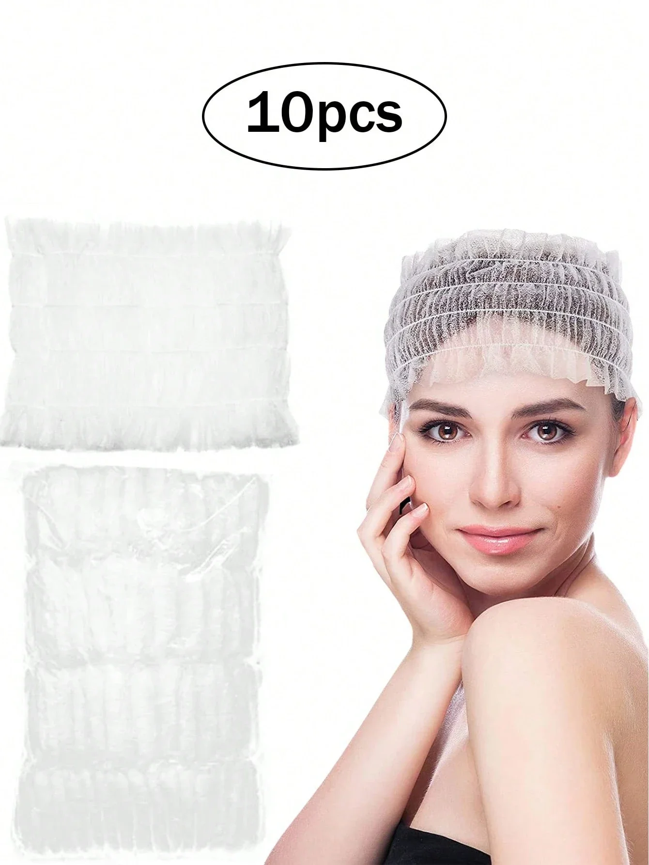

100 Pieces Disposable Spa Headbands Soft Non-Woven Facial Hair Band Elastic Facial Head Wraps Cloth Stretch Skin Care Makeup