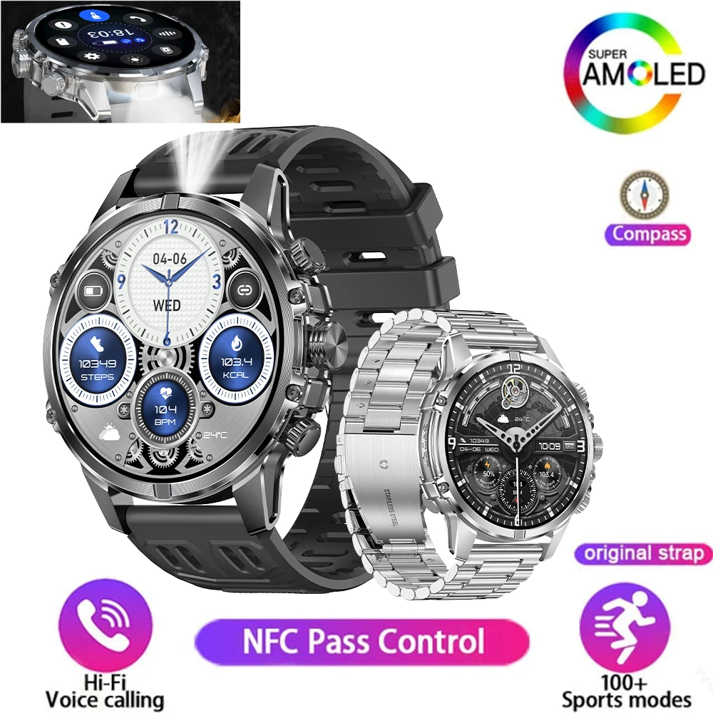 

Men's New Smart Watch 1.75-inch AMOLED Screen 466 * 466 Resolution Heart Rate Health Monitoring Men's Smart Call Watch