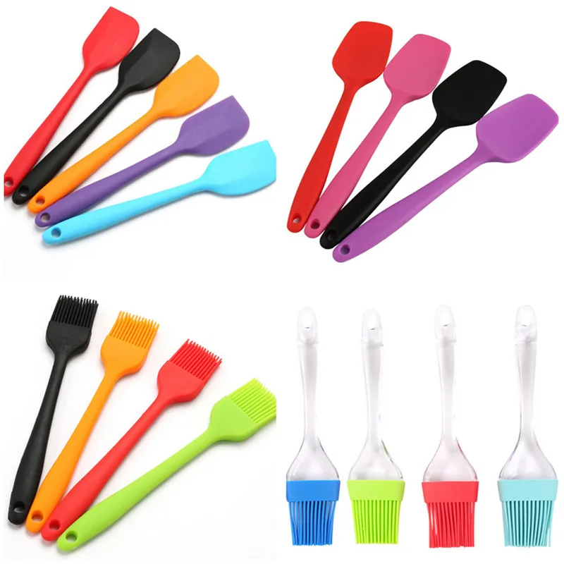 

1Pc Silicone Baking Bakeware Bread Pastry Oil Cream BBQ Utensil Kitchen Cooking Tool Brush Butter Cream Spatula