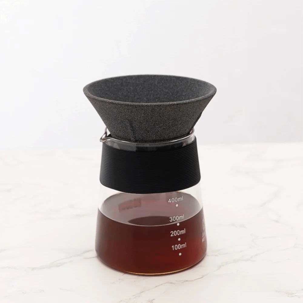 Multifunctional Cone Shape Microporous Ceramic Coffee Filter Reusable Non-Porous Tea Filter Portable Coffee Strainer Gift