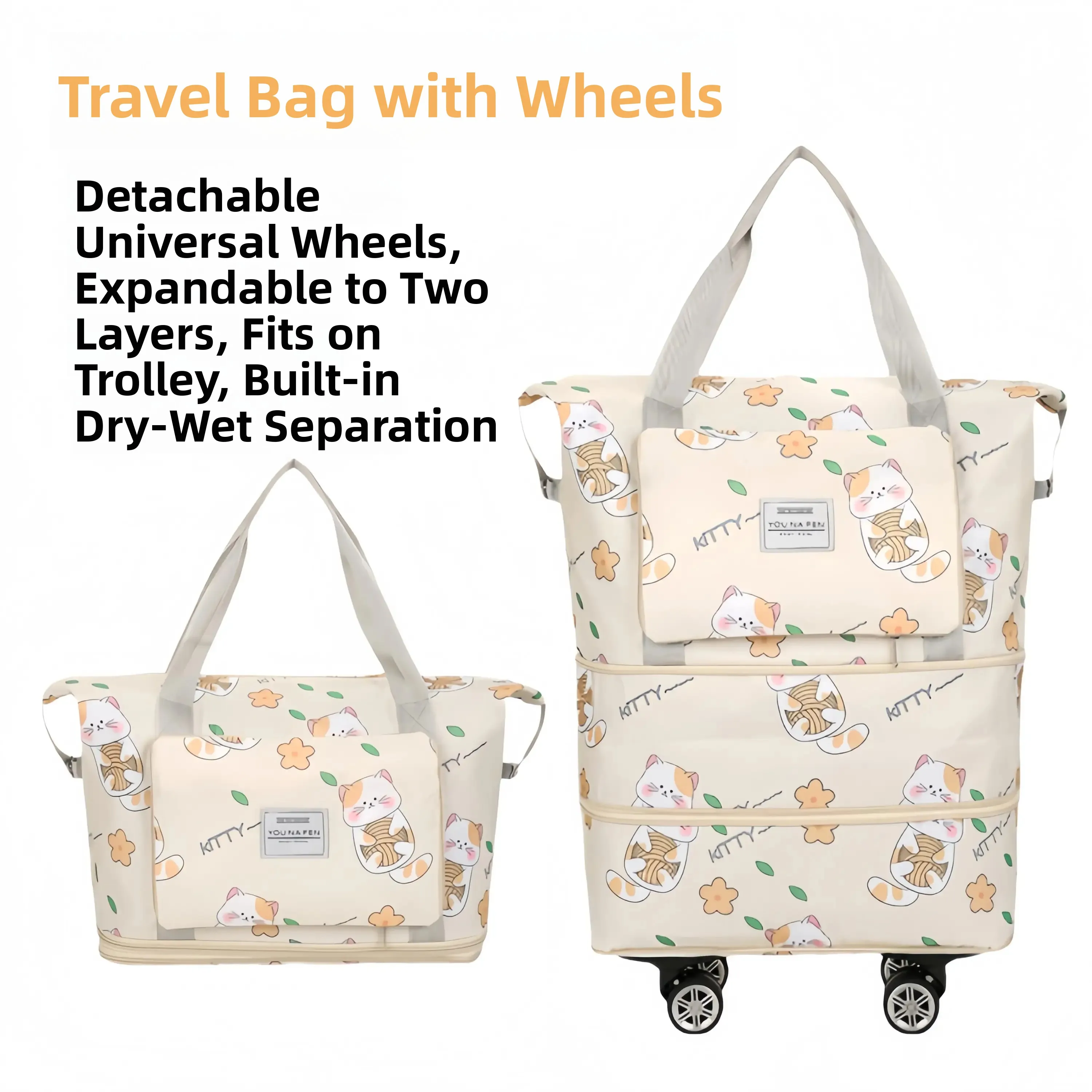 high-quality-travel-bag-women's-large-capacity-luggage-bag-clothing-storage-bag-expandable-travel-bag-cartoon-print-oxford-cloth