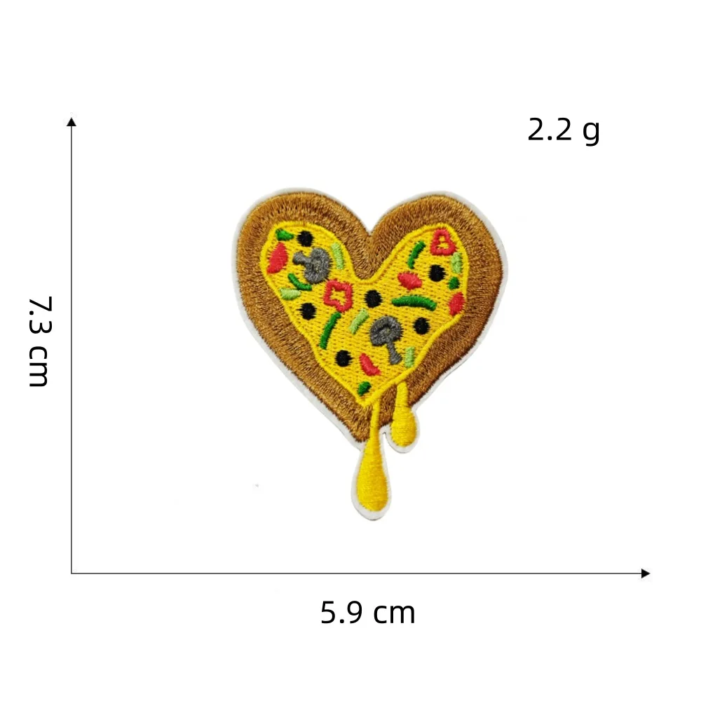 1 szt. Haftowane kreskówkowe naszywki do pizzy naprasowanki na urocze ubranka naklejki DIY Jeans swetry plecak buty Appliques Food znaczek