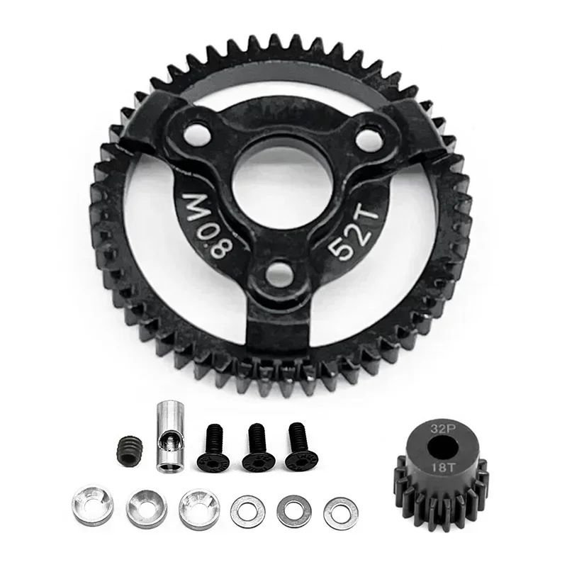 Harden Steel Spur Main Gear 50T 52T 53T 54T 58T 60T 32Pitch 0.8M 6842 6843 3956 for RC Car 1/10 TRX Slash Stampede Rustler 4x4 V