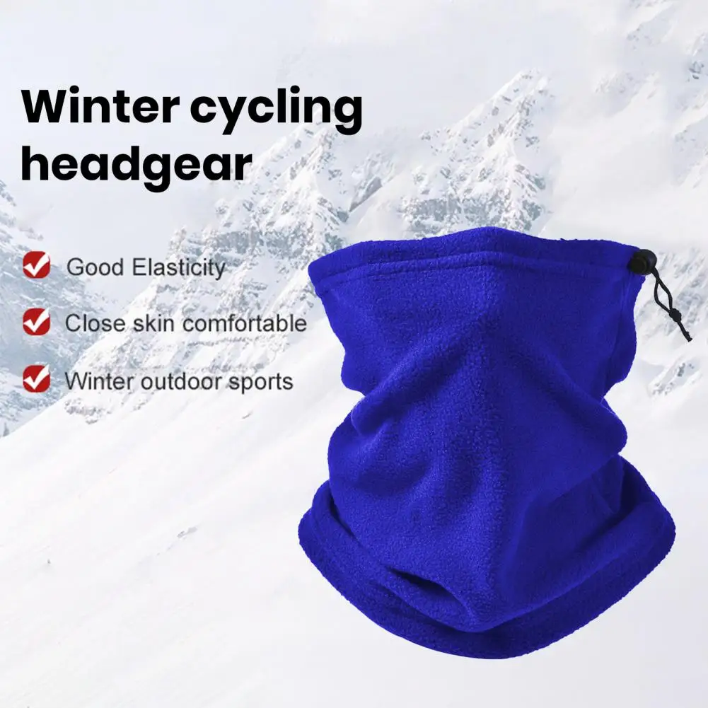 Drawstring Design Face Guard Versatile Winter Neck Gaiter Polar Fleece Face Guard with Drawstring Ideal for Cycling Running