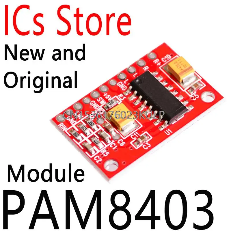 2 uds tablero rojo Super Mini módulo de placa amplificadora de potencia Digital placa amplificadora de potencia pequeña alta potencia 3W doble canal PAM8403