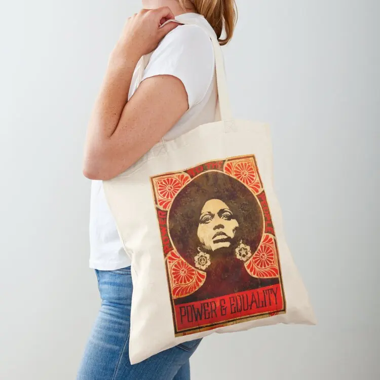 

Angela Davis Poster 1971 Tote Bag Beach bag shopper bag women canvas Portable shopping Lady