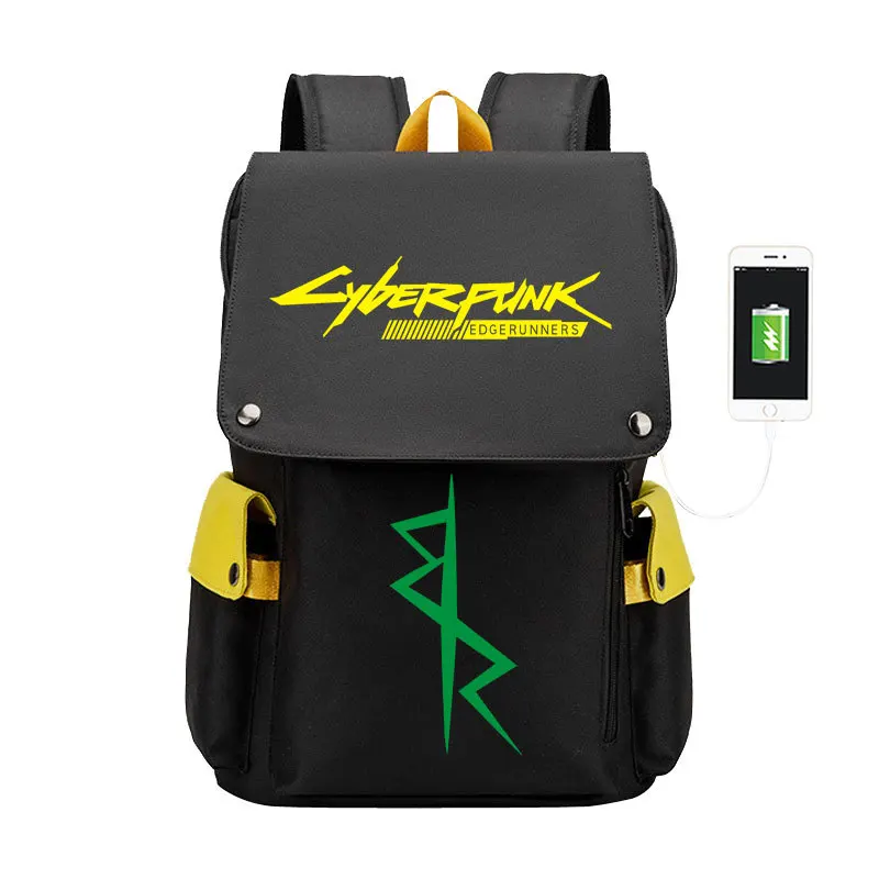 2024 Nuovo zaino Cyberpunk Edge walkers coassurato la borsa da studente circostante Luci Backpack