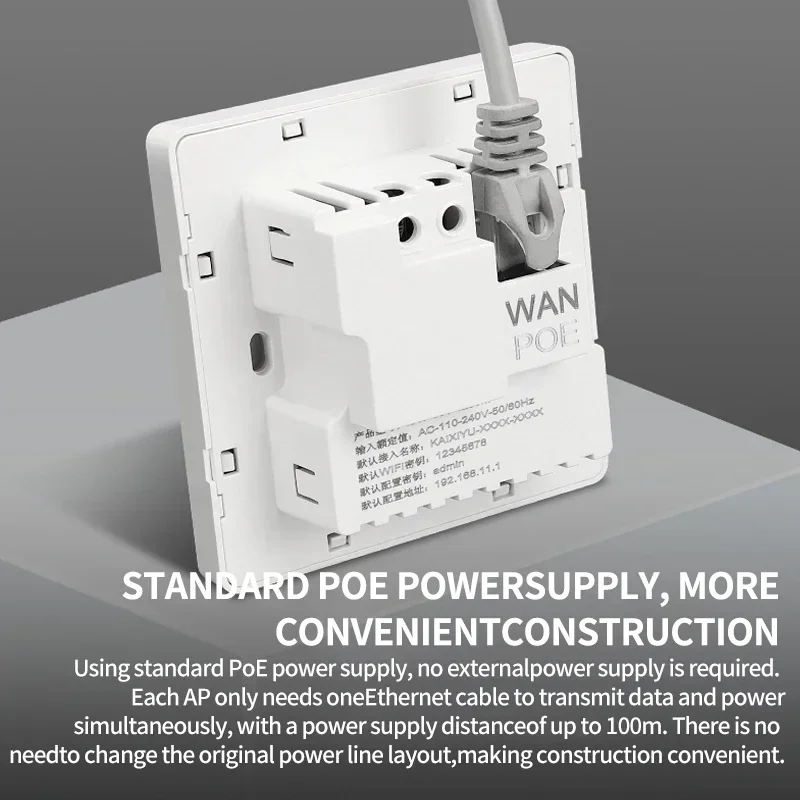 POE Voeding WIFI Router 1000Mbps Draadloze repeater extender power AP Relais Smart 5G Ethernet In Muur Routers ingebed Paneel