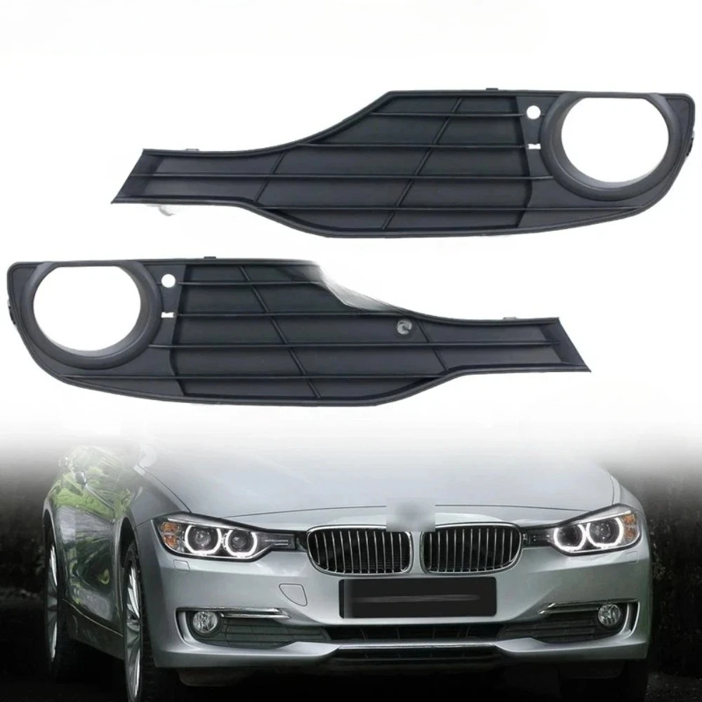 Front Lower Bumper Fog Light Grille Pair For BMW 3 Series F30 Modern 2012‑2015 Fog Lamp Cover Trim OE 5117281919 51117255365