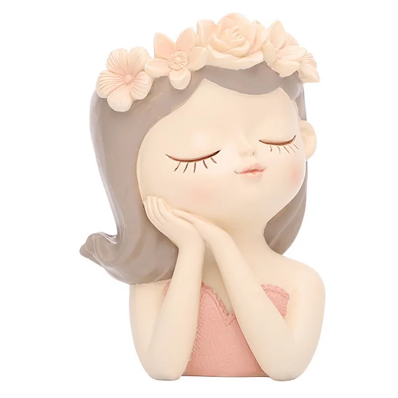 AT59 Small Fairy Succulent Plant Pot Kit With Drainage Hole 4 Inch Indoor Cactus Pot Unique Cute Flower Vases Decor