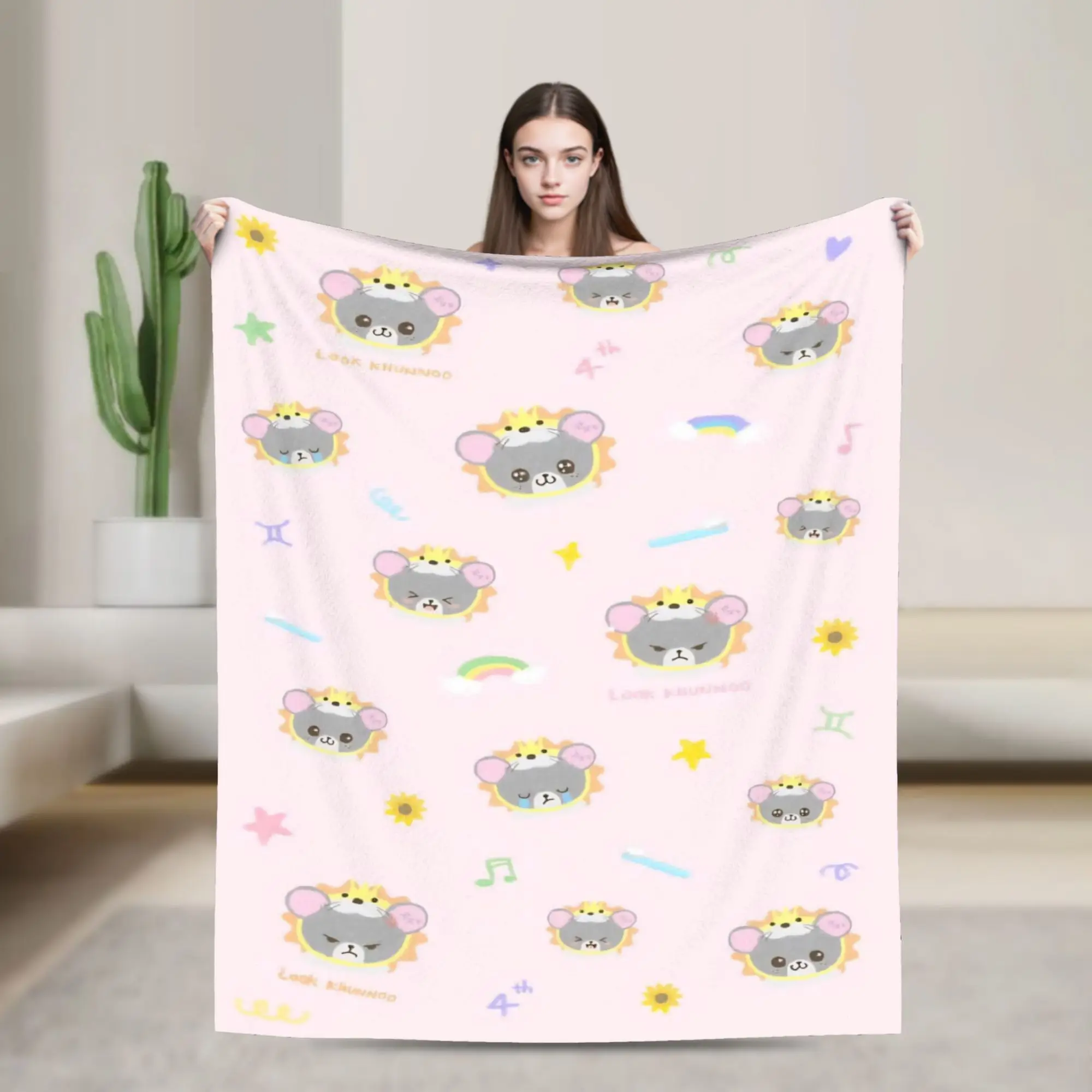 look khunnoo geminifourth Blanket Multiple Sizes Warm Cozy Fluffy  Throw Blankets for Sofa Couch and Bed