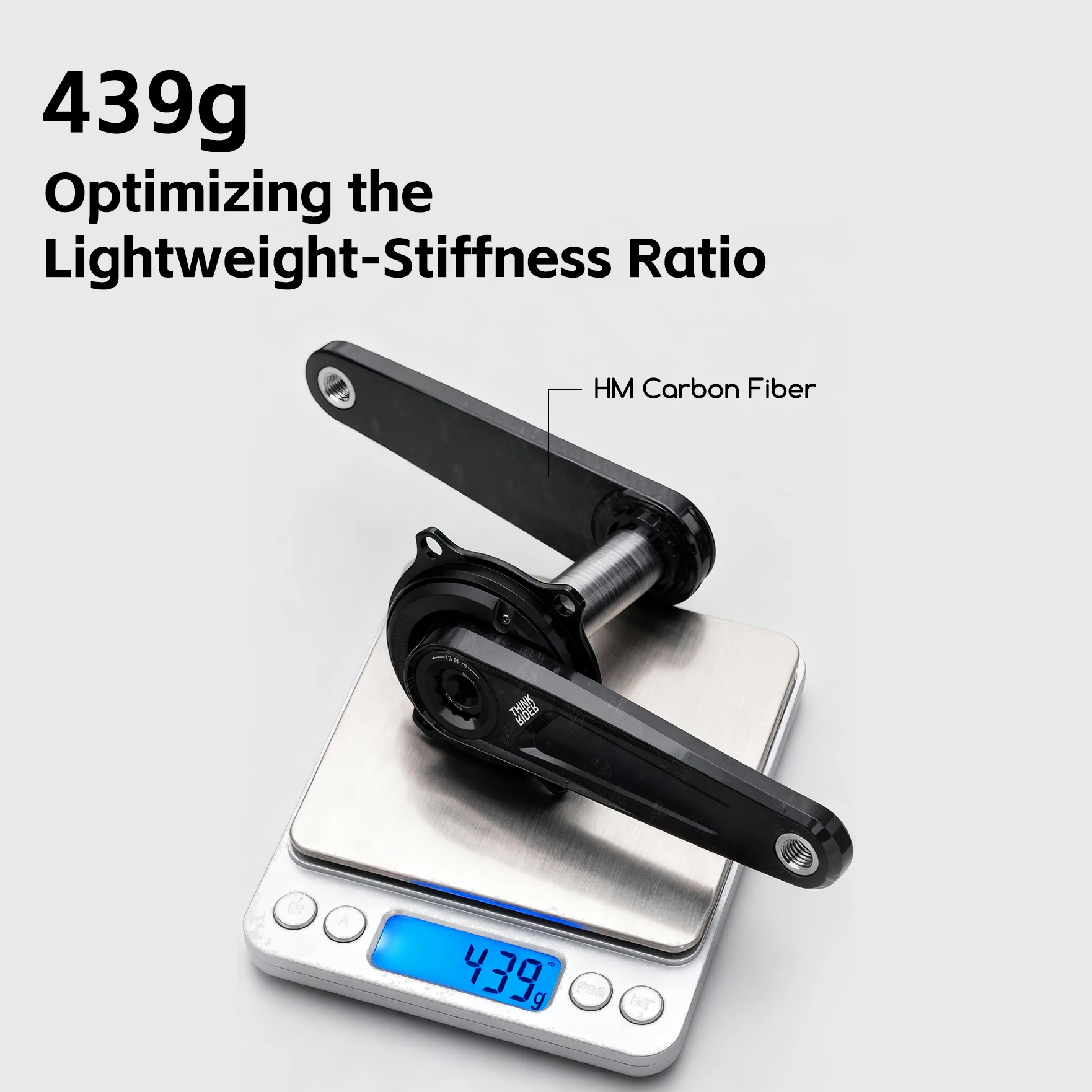ThinkRider PP5 Spider Power Meter Ultralight Carbon Fiber Crank