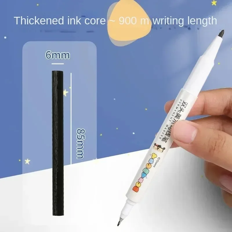 Disney Mickey Mouse Cartoon Pen Gel Pens 0.5mm Black Ink Pen Double-ended Pencil School Supplies Student Writing Stationery Pens