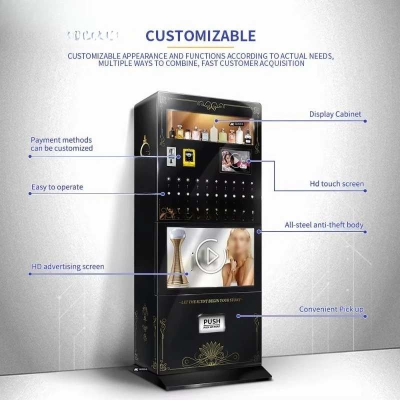 Customized Automatic Vending Machines for Perfume Spraying for Department Store Perfume Sections in Russia with Banknote Vanilla