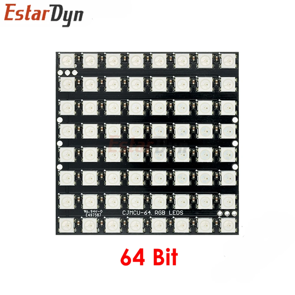 Estardyn WS2812/SK6812 Adresseerbare 5050 RGB LED Ronde Ring Module 8/12/16/64 LEDs Ingebouwde driver voor doe-het-zelf verlichtingsprojecten
