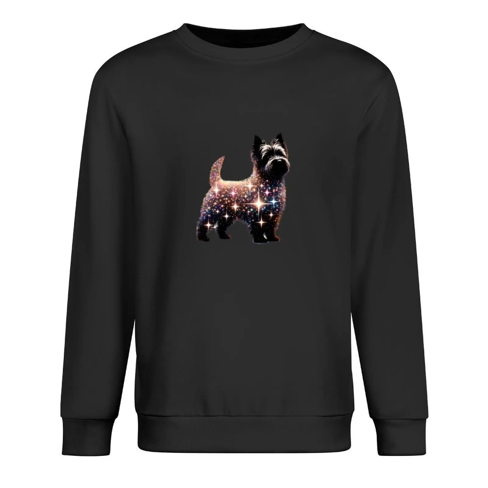 

Glitter Cairn Terrier Pullover men's autumn clothes japanese style men's winter sweater graphic t shirts men sweatshirt male