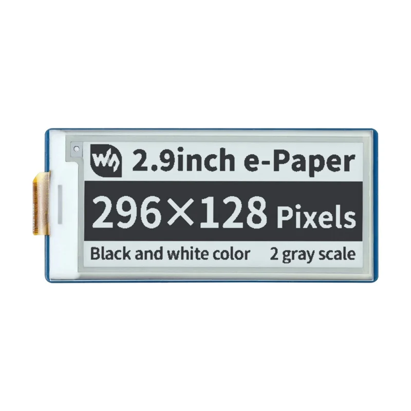 Waveshare 2.9inch E-Paper E-Ink Display Module for Raspberry Pi Pico, 296*128, Black / White, SPI