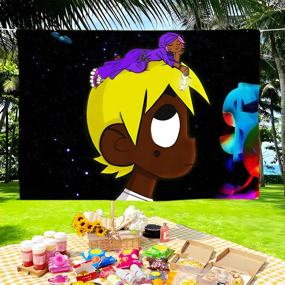 Rapper Lil U-Uzi Vert flag Tapestries Outdoor Parties Bedrooms Living Rooms Dorm Rooms Wall Decor Banners Gifts