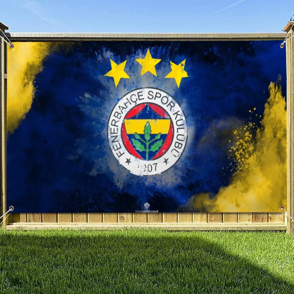 Wall Decoration Fenerbahce Outdoor Decor Room Aesthetic Four Hole Single Sided Flag Polyester Decorative Flags and Banners Funny