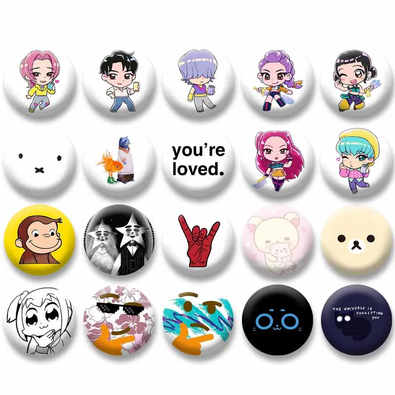 

Cute I Heart Cats Pin Pink Stars Button Badges Creative Funny Quotes Images Brooch on Hat Bag Custom Jewelry Accessories Gifts