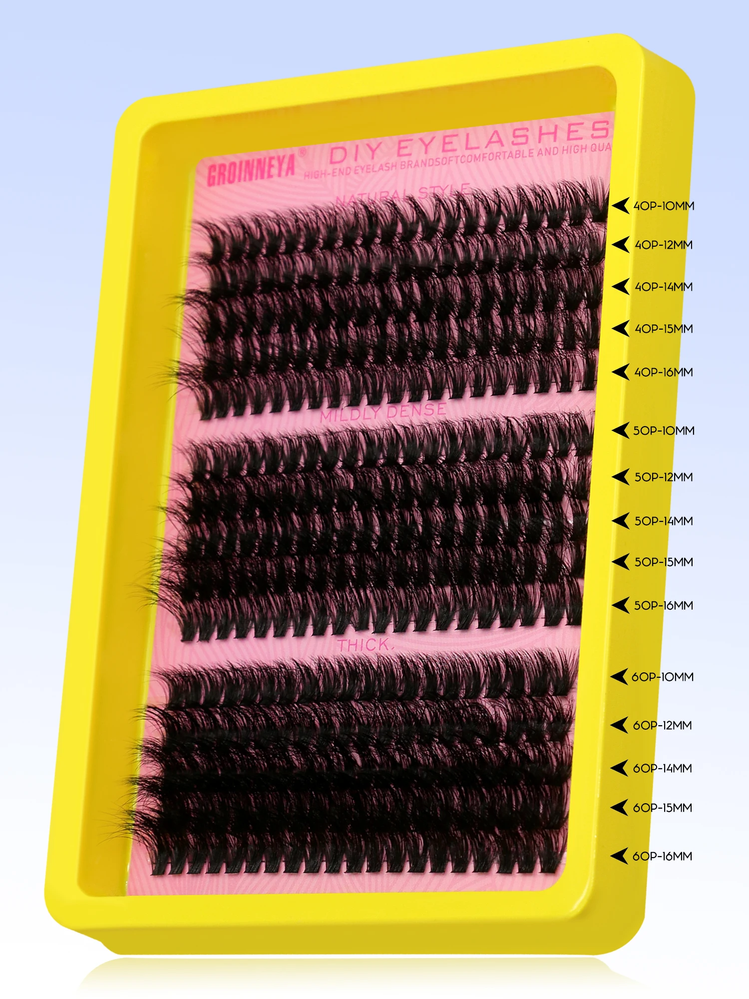 Cluster Lashes Kit, 15 Rows Mixed Volume Eyelashes