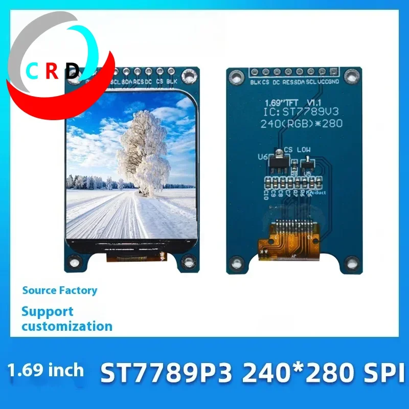 Chanruida 1.69 inch TFT LCD 240x280 full color ST7789 small screen SPI display LCD module arduino display  esp32  raspberry pi