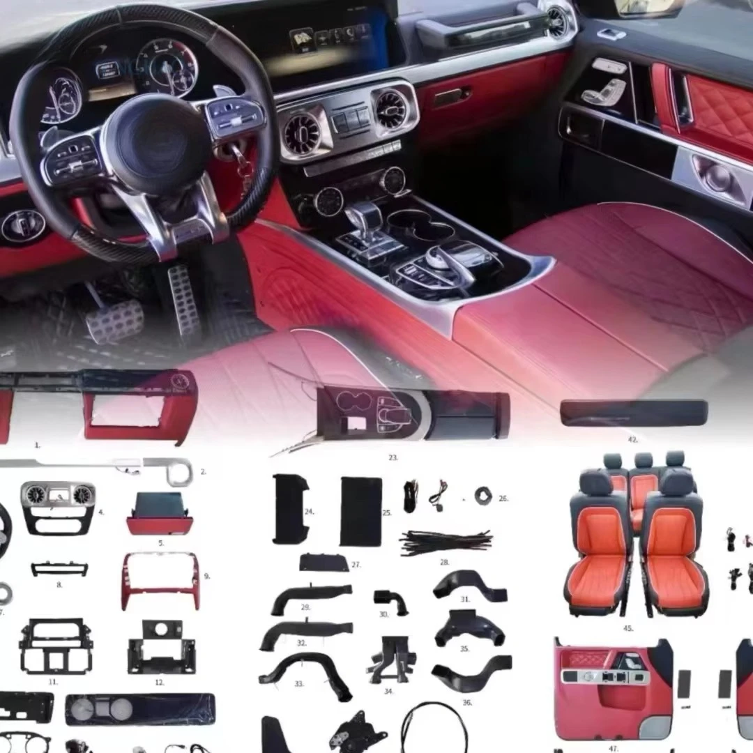 Car Interior Kit for G Wagon Interior Upgrade Kit G Class 2002-2018 W463 to W464 G63 B-Brabus Style Assembly