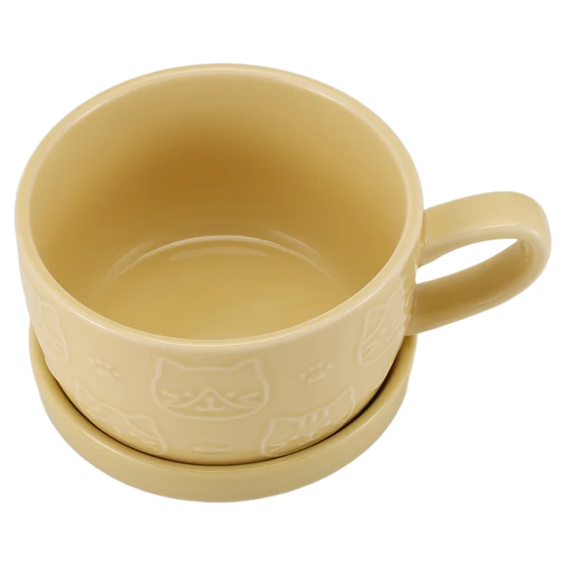 【Vendita flash】Tazze da caffè creative con coperchio Tazza in porcellana per gatti carini Colazione familiare Tazza per succo di latte Bevanda