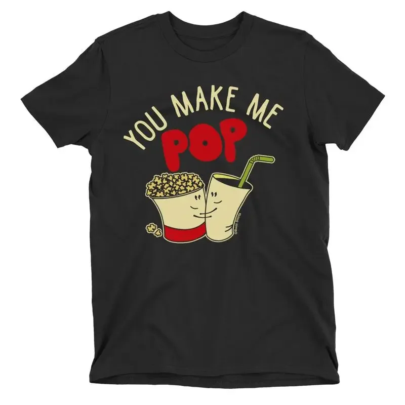 You Make Me Pop Mens Ladies T Shirt Valentine Day Matching Couple Popcorn