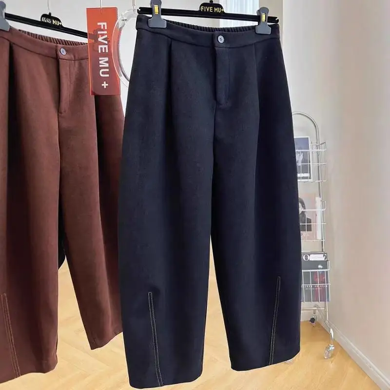 

Мужские осенне-зимние брюки большого размера 300 Pou Scythe, повседневные, свободные, прямые, с широкими штанинами, модные, брендовые, Ins