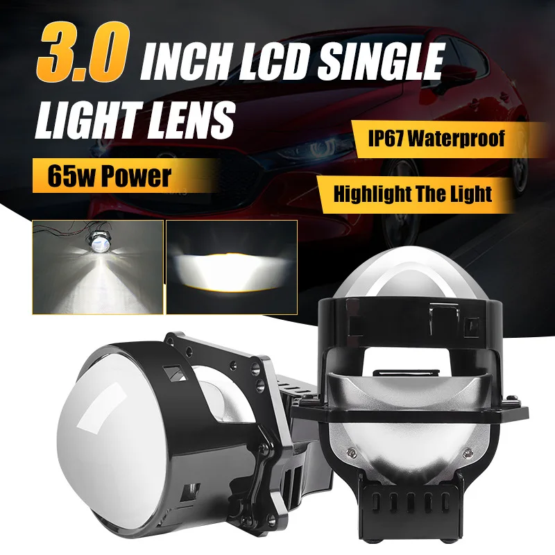 

2pcs High Power 110W 3 Inch Bi LED Projector Lens H4 LED Headlight Fog Light 12V Aluminum Projector Lens Bulb