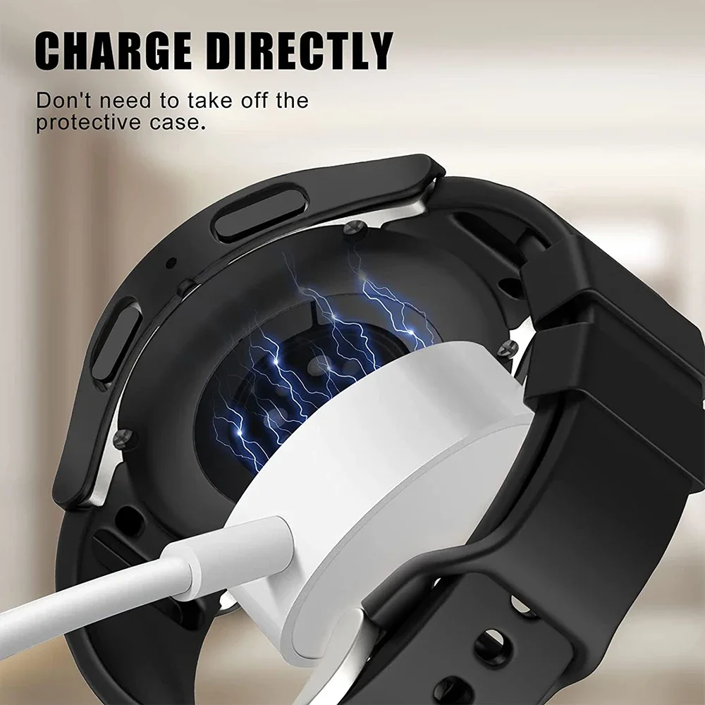 삼성 갤럭시 워치 6용 유리+케이스 40mm 44mm 방수 PC 케이스 갤럭시 워치 6 클래식 43mm 44mm 커버+스크린 프로텍터