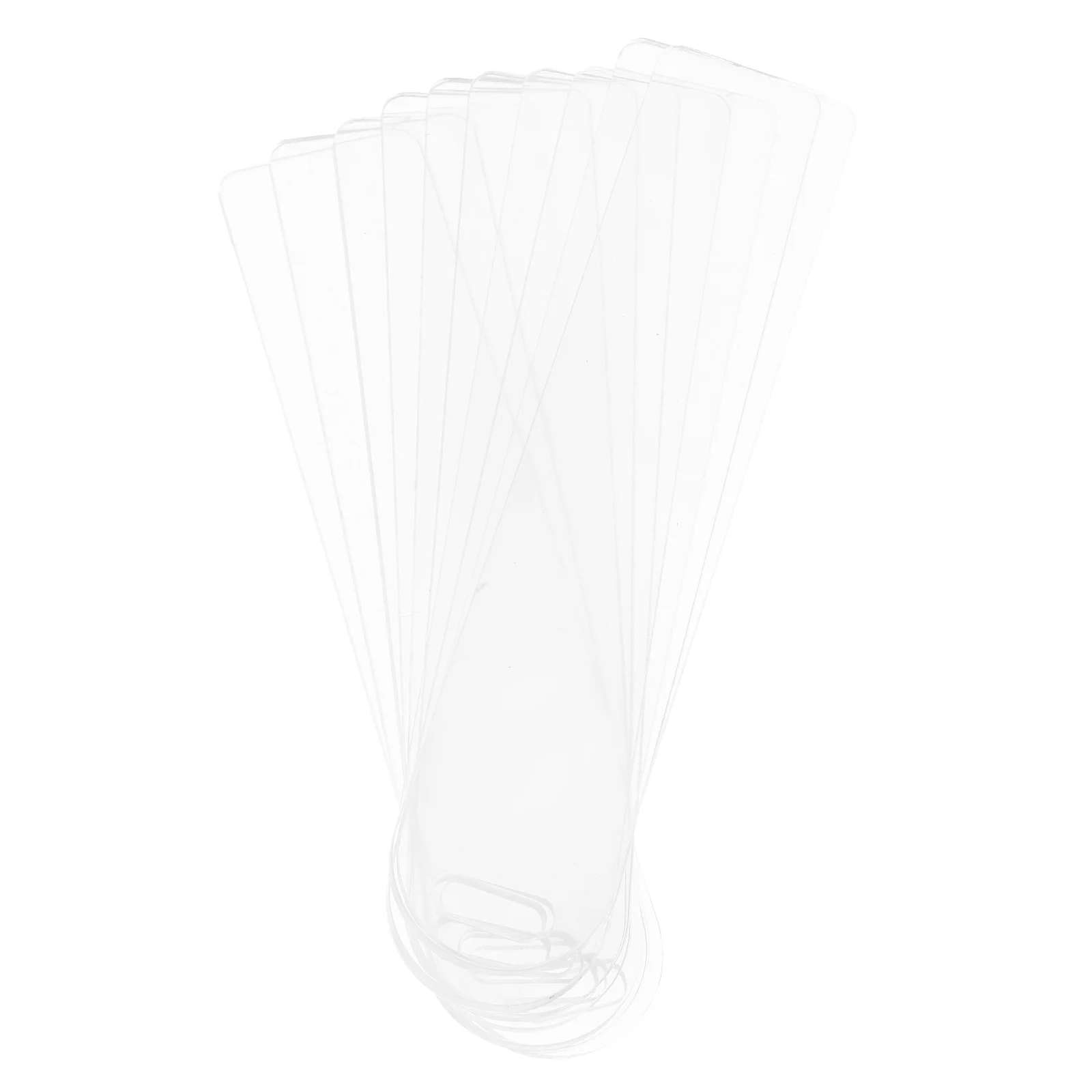 

10pcs Transparent Acrylic Blank Bookmarks DIY Gift Tags Unpainted Marks for Kids Bulk Luggage Tag Student Supplies