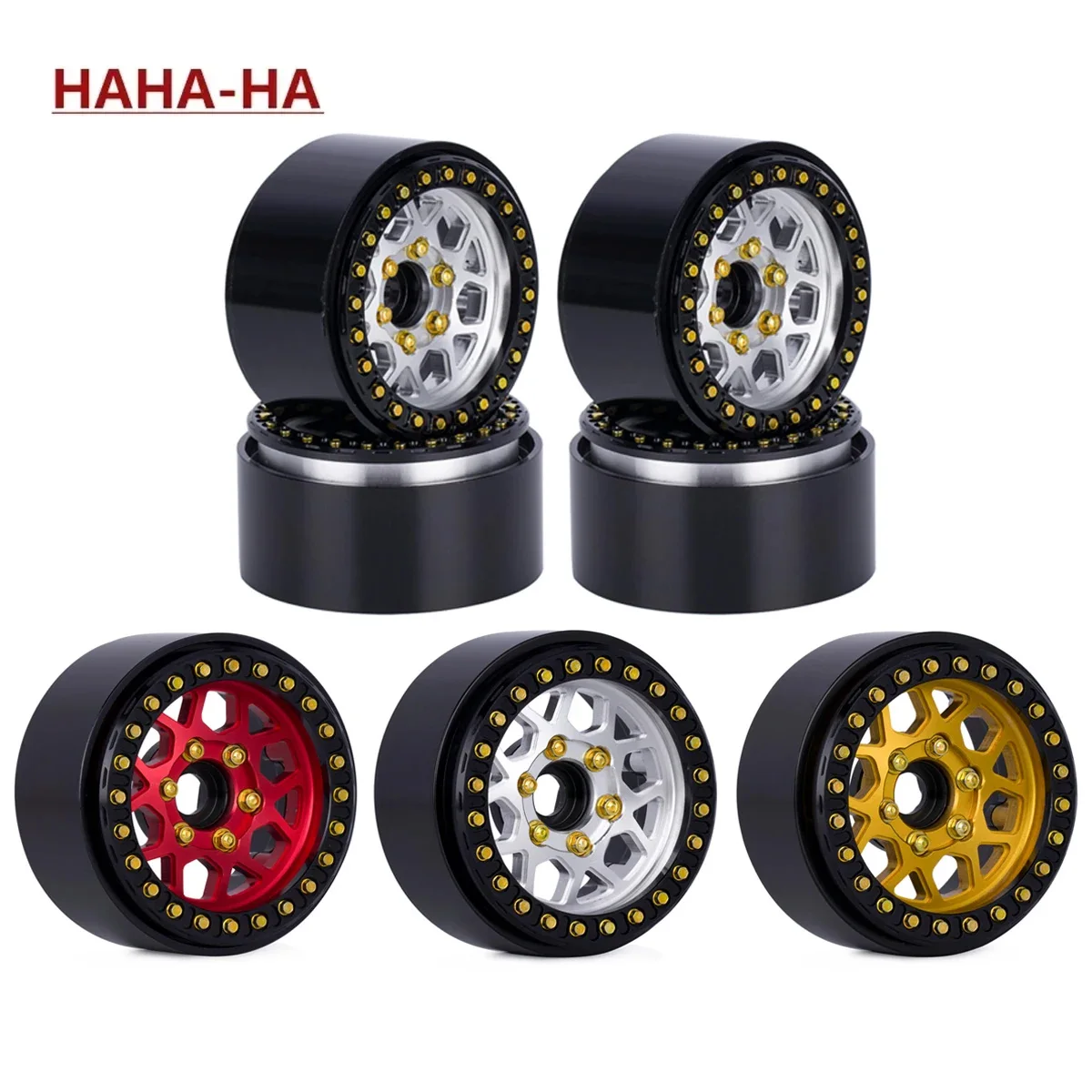 

Aluminum Alloy 1.9 Beadlock Wheels Rim Hub for 1/10 RC Crawler Car SCX10 Pro TRX4 Capra RC4WD Redcat VS4-10 Gen8 LCG Spare Part