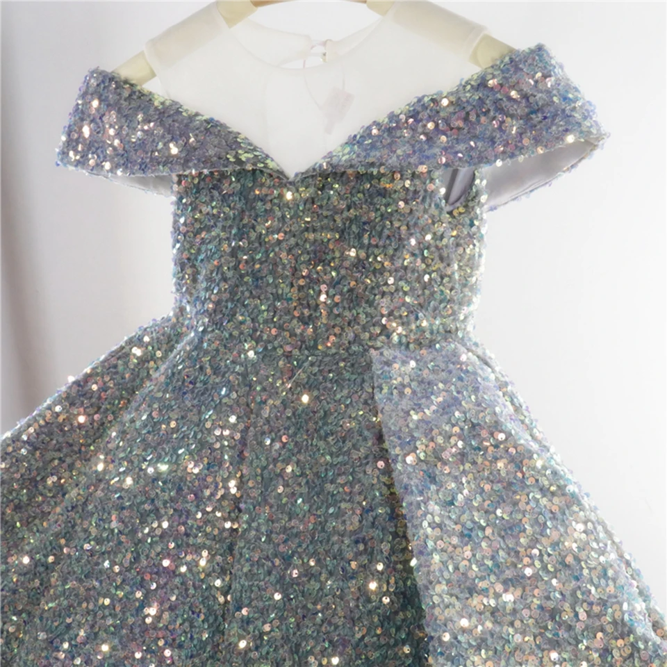 Robe de Bal à Paillettes et Perles Personnalisées pour ixd'Anniversaire, Princesse, Concours, Première Communion, Enfant, Mariage, Rotterdam, 2025