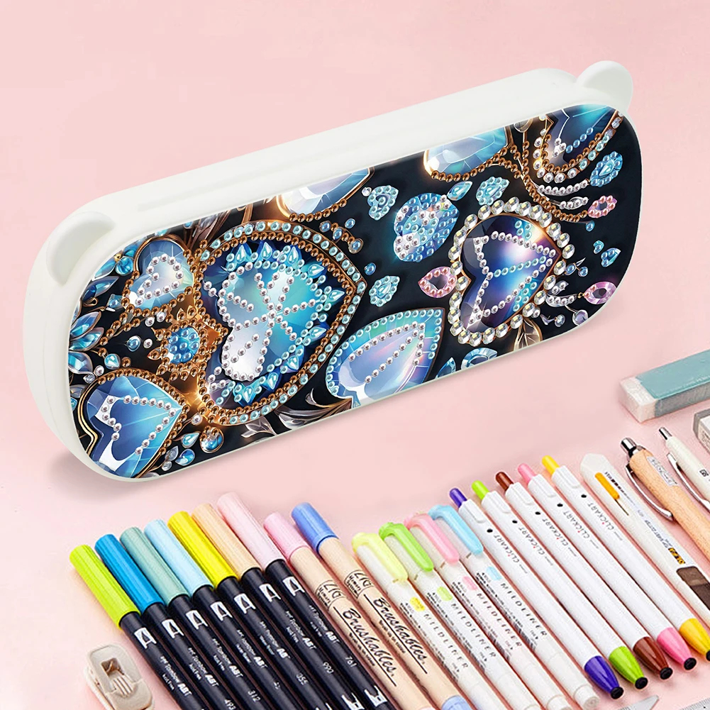 

Crystal DIY Diamond Pencil Case Pen Brushes Accessories Travel Pencil Box
