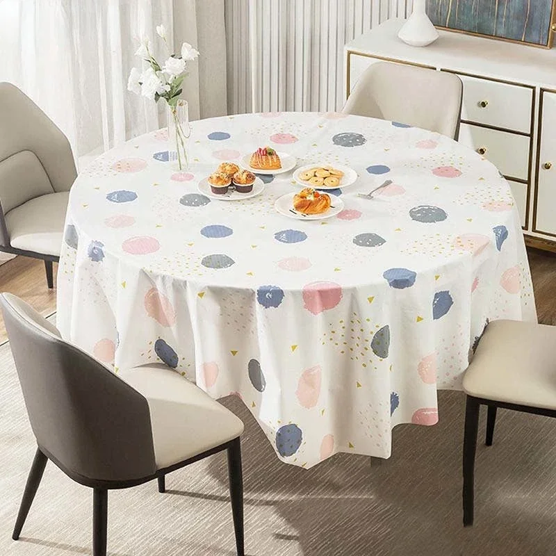 Disposable PVC Table Cover Oil-proof cloth Waterproof Household Kitchenware Dining  Covers Picnic Party Banquet Obrus