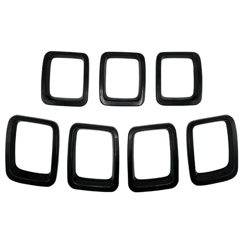 Multi-Purpose Car Front Grill Mesh Inserts Rings Covers Trim Inserts Kit For Jeep Compass MP 2017 2018 2019 2020