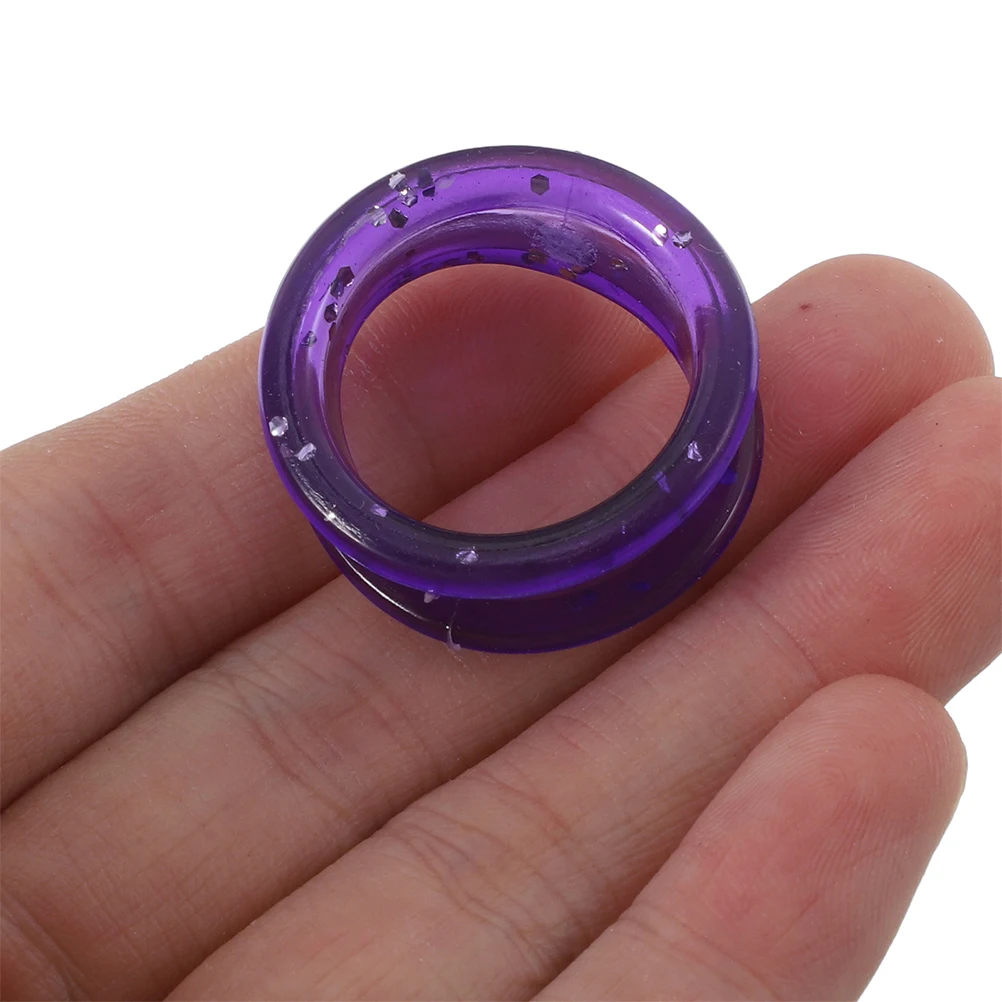 

20pcs Soft Silicone Scissors Finger Grips Inserts Shear Thumb Protector Barber Hair Cutting Shears Purple Accessories For