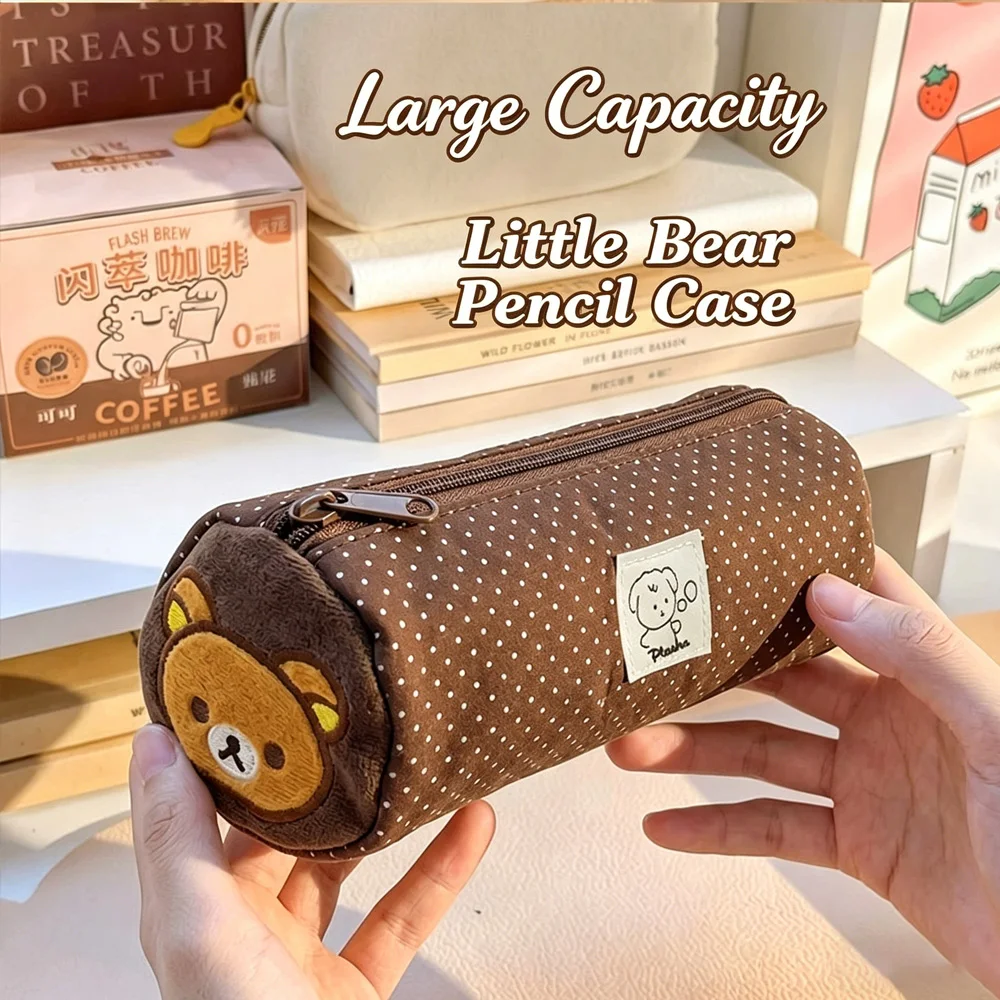 estojo-de-lapis-portatil-kawaii-rilakkuma-urso-de-pelucia-grande-capacidade-para-materiais-de-escritorio-design-com-ziper-presente-para-amigos