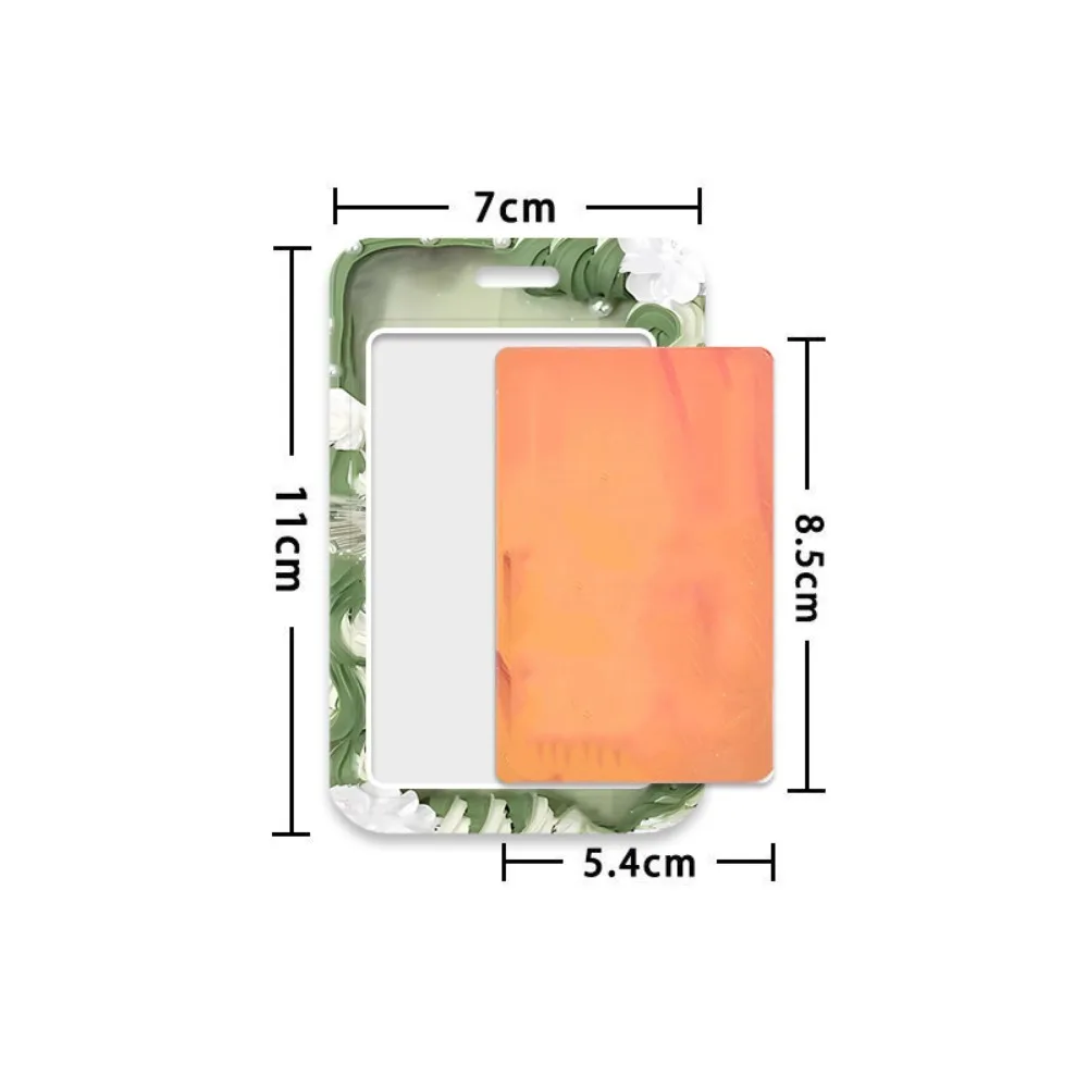 

Card Protectors Vintage Flower Card Case Flower Plastic Flowe Bus Card Cover Case Green Blue Romantic Butterfly Card Holder