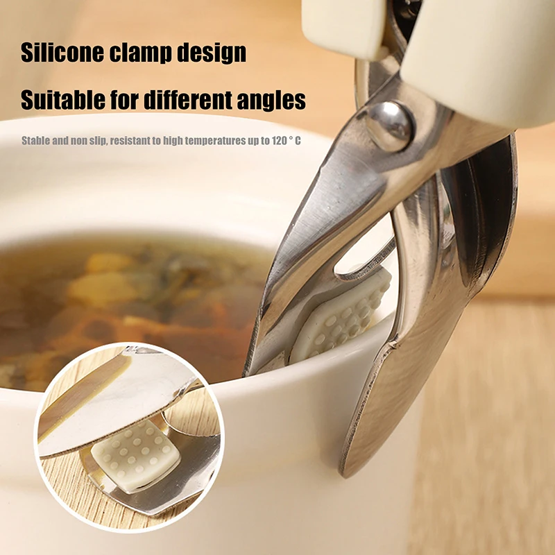 Stainless Steel Anti-scalding Clip Bowl Clamp Microwave Oven Tray Non-Slip Pan Gripper Kitchen Pot Clips Steamed Vegetable Tongs