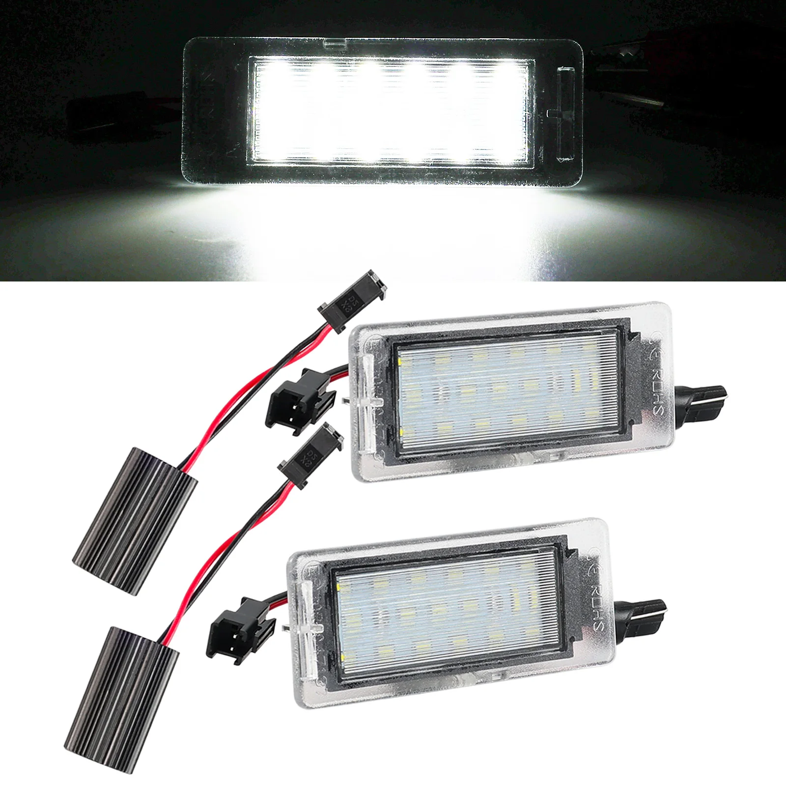 

For Buick Verano 2014 2016 LaCrosse 2011 Envision 2016 2019 Part Rear Assembly Plug And Play LED Pickup License Plate Lamp 6000K