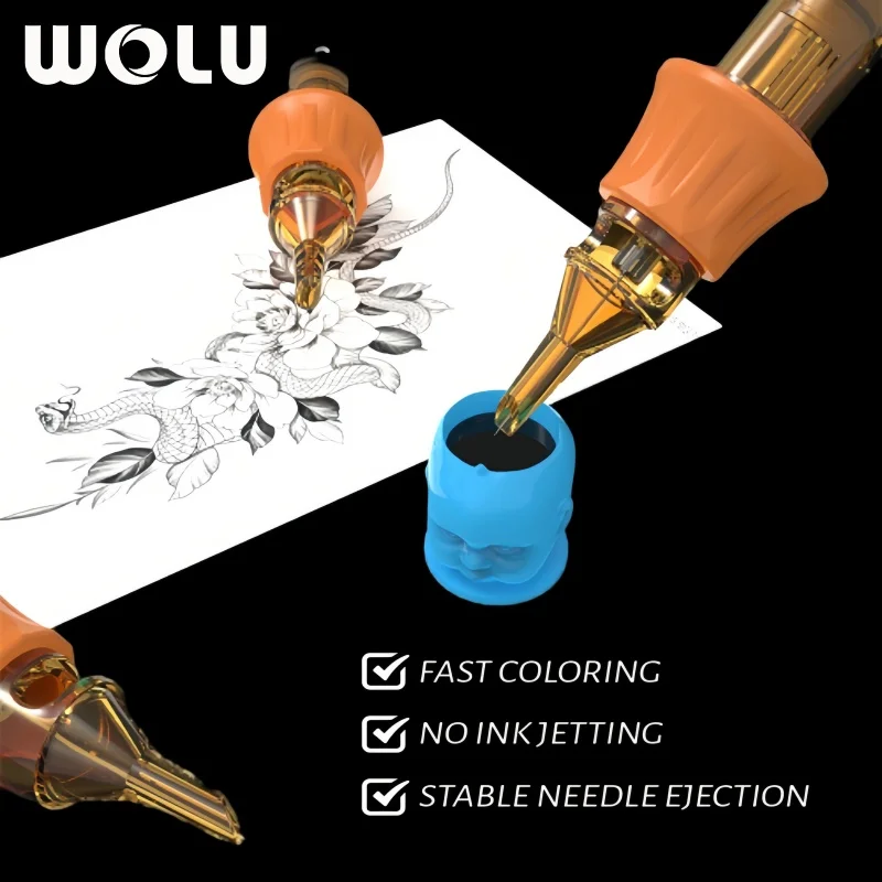 

Wolu Tattoo Needles Professional Tattoo Supplies Tattoo Needles Various Models Aseptic, Durable, High Precision, Perfect Tattoos