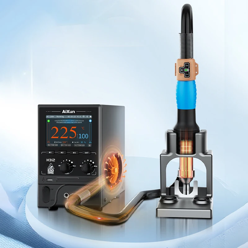 AiXun H312 الإنترنت مسدس هواء ساخن بغا محطة إعادة العمل 1400 واط الهواتف الإلكترونية إصلاح لحام محطة ديسولديرينغ أدوات مجموعات #4